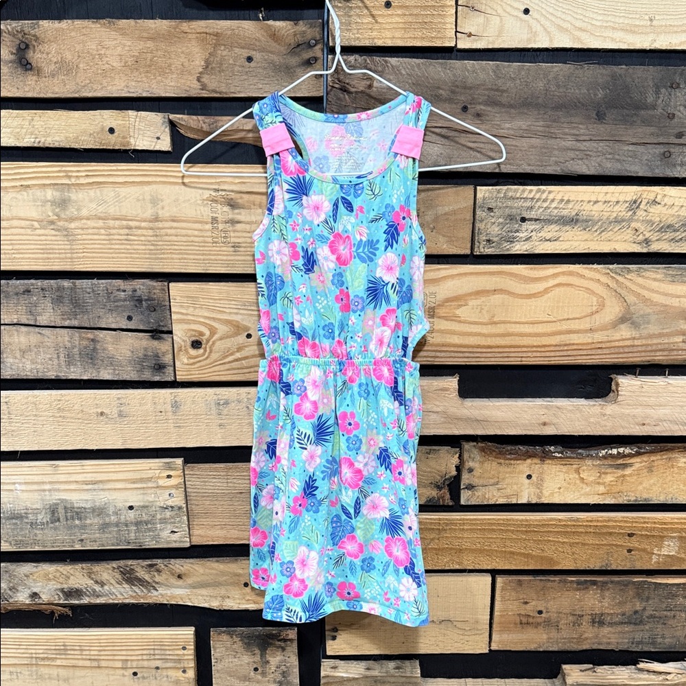 Tommy Bahama Kids Girls Blue‎ Tropical
Floral Cutout Tank Dress Size 7/8